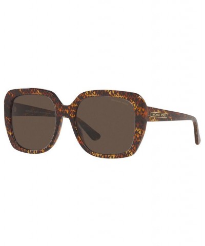 Women's Manhasset Sunglasses MK2140 55 MK LOGO PRINT TORTOISE/DARK GREY SOLID $28.62 Womens