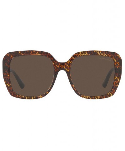 Women's Manhasset Sunglasses MK2140 55 MK LOGO PRINT TORTOISE/DARK GREY SOLID $28.62 Womens