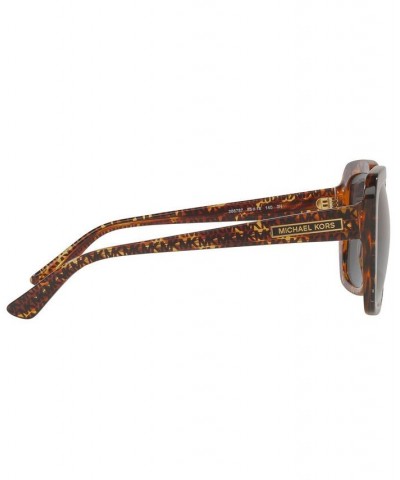 Women's Manhasset Sunglasses MK2140 55 MK LOGO PRINT TORTOISE/DARK GREY SOLID $28.62 Womens