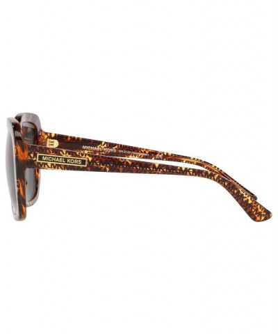 Women's Manhasset Sunglasses MK2140 55 MK LOGO PRINT TORTOISE/DARK GREY SOLID $28.62 Womens