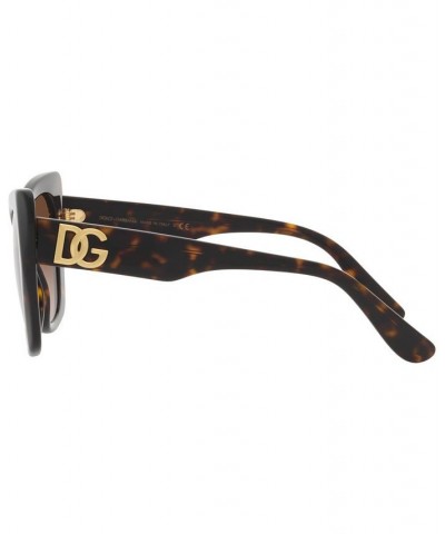 Women's Low Bridge Fit Sunglasses DG4405F 53 Havana $38.04 Womens
