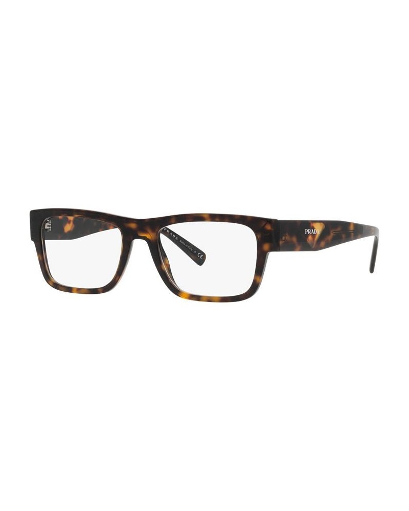PR15YV Men's Rectangle Eyeglasses Black $82.94 Mens