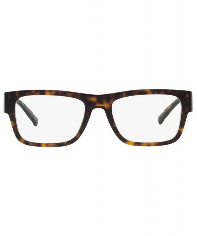 PR15YV Men's Rectangle Eyeglasses Black $82.94 Mens