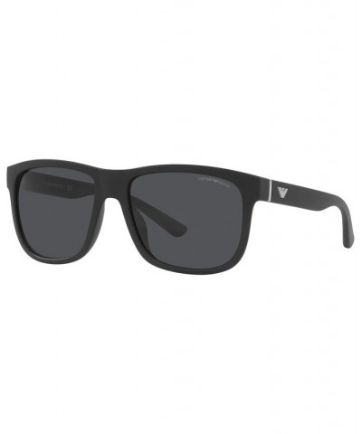 Men's Sunglasses EA4182U 57 Matte Black $47.52 Mens