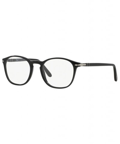 PO3007V Men's Square Eyeglasses Black $73.71 Mens