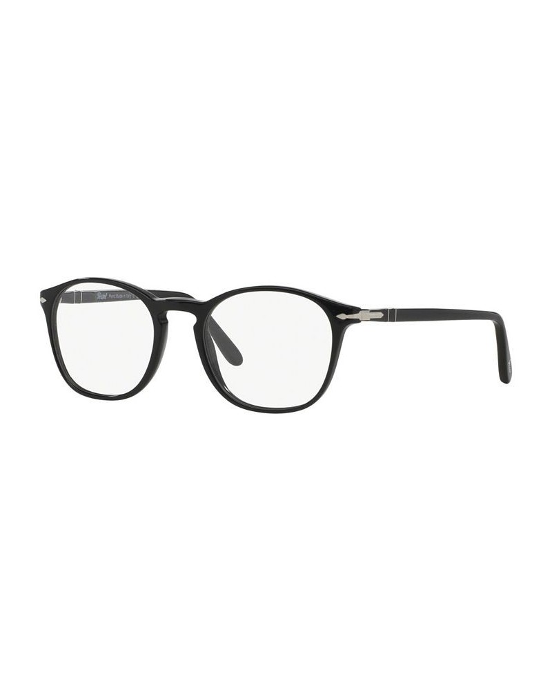 PO3007V Men's Square Eyeglasses Black $73.71 Mens