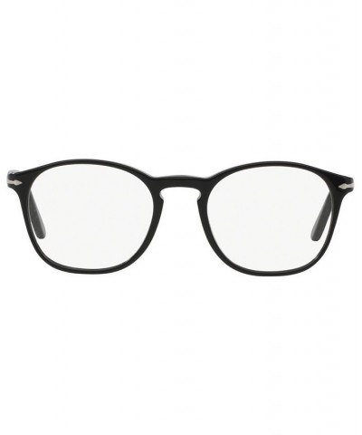 PO3007V Men's Square Eyeglasses Black $73.71 Mens