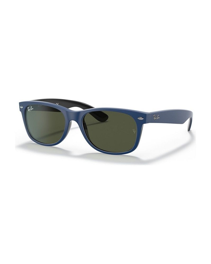 NEW WAYFARER Sunglasses RB2132 55 TOP RUBBER BLUE ON SHINY BLACK/GREEN $15.10 Unisex