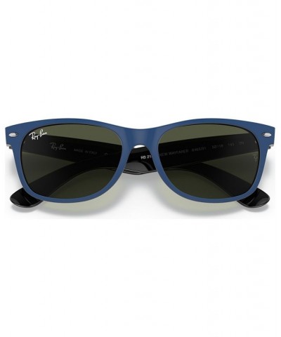 NEW WAYFARER Sunglasses RB2132 55 TOP RUBBER BLUE ON SHINY BLACK/GREEN $15.10 Unisex