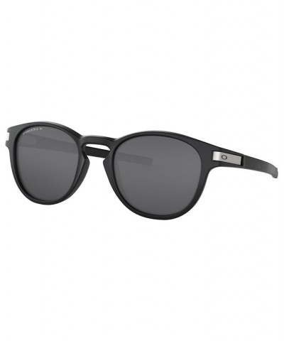 Men's Polarized Low Bridge Fit Sunglasses OO9349 Latch 53 Black $55.75 Mens