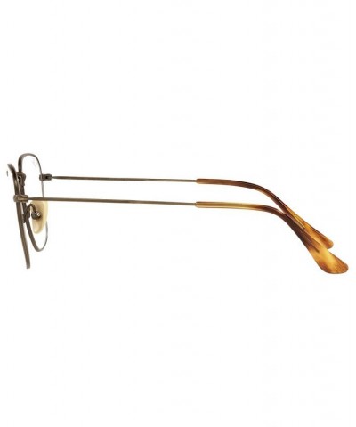 RX8157V Franck Titanium Optics Men's Square Eyeglasses Demigloss Antique Gold-Tone $78.66 Mens