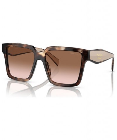 Women's Low Bridge Fit Sunglasses PR 24ZSF Caramel Tortoise $64.80 Womens