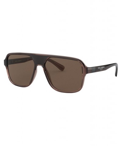 Men's Sunglasses DG6134 TRANSPARENT BROWN/BLACK/BROWN $39.15 Mens