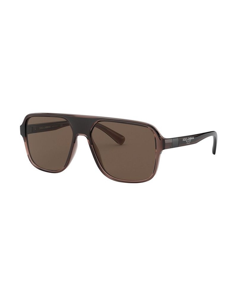 Men's Sunglasses DG6134 TRANSPARENT BROWN/BLACK/BROWN $39.15 Mens