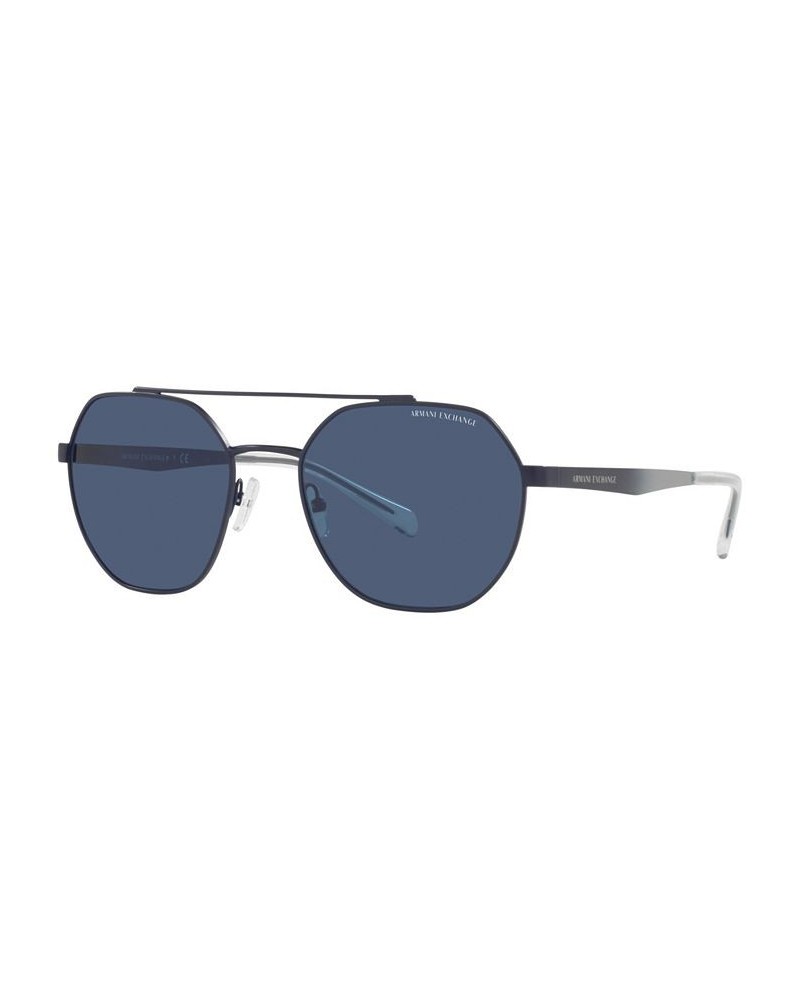 Men's Sunglasses AX2041S 56 Matte Blue $16.38 Mens