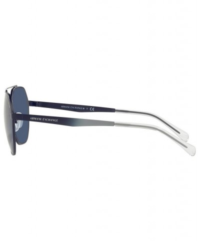 Men's Sunglasses AX2041S 56 Matte Blue $16.38 Mens