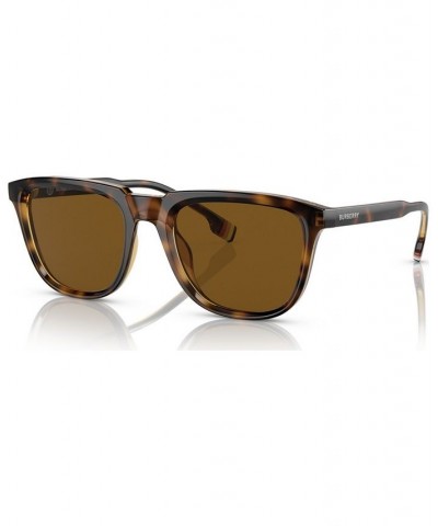 Men's George Polarized Sunglasses BE4381U54-P Dark Havana $82.08 Mens