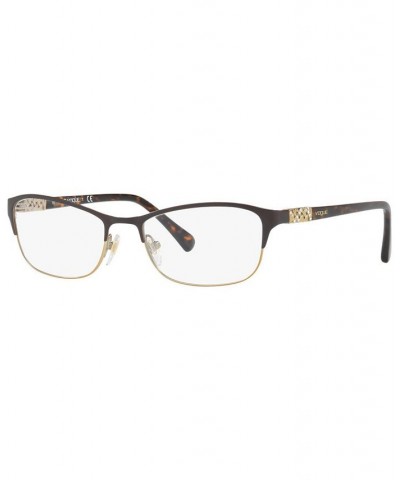 VO4057B Women's Rectangle Eyeglasses Brown Gold $10.66 Womens