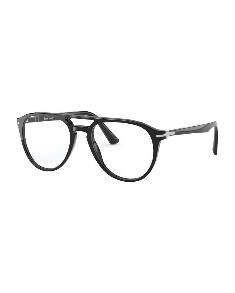 PO3160V Men's Pilot Eyeglasses Black $85.02 Mens