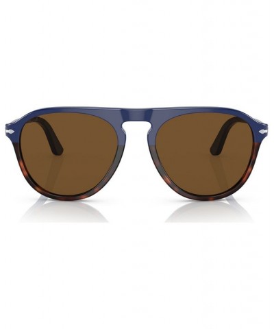 Unisex Polarized Sunglasses 0PO3302S11785755W Blue $118.50 Unisex