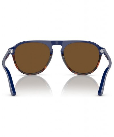 Unisex Polarized Sunglasses 0PO3302S11785755W Blue $118.50 Unisex