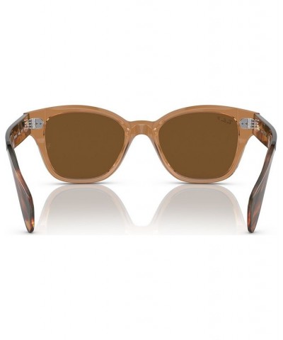 Unisex Low Bridge Fit Polarized Sunglasses RB0880SF53-P Transparent Brown $38.08 Unisex