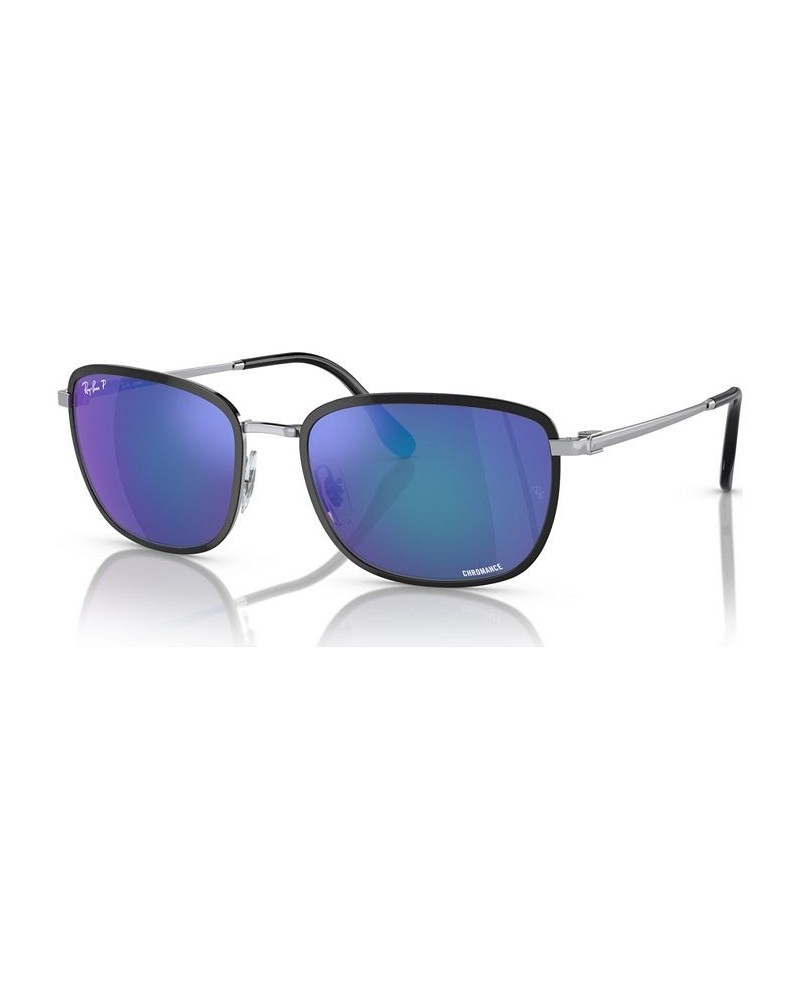 Men's Polarized Sunglasses RB3705 Chromance Black on Silver-Tone $35.10 Mens