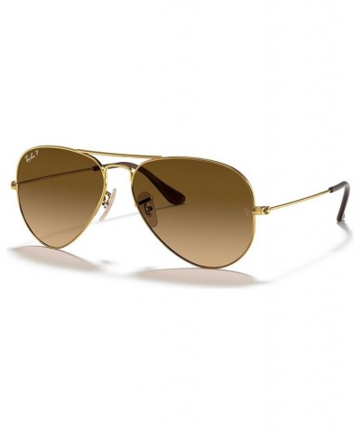 Polarized Sunglasses RB3025 AVIATOR CLASSIC GOLD MATTE/BROWN POLAR $21.30 Unisex