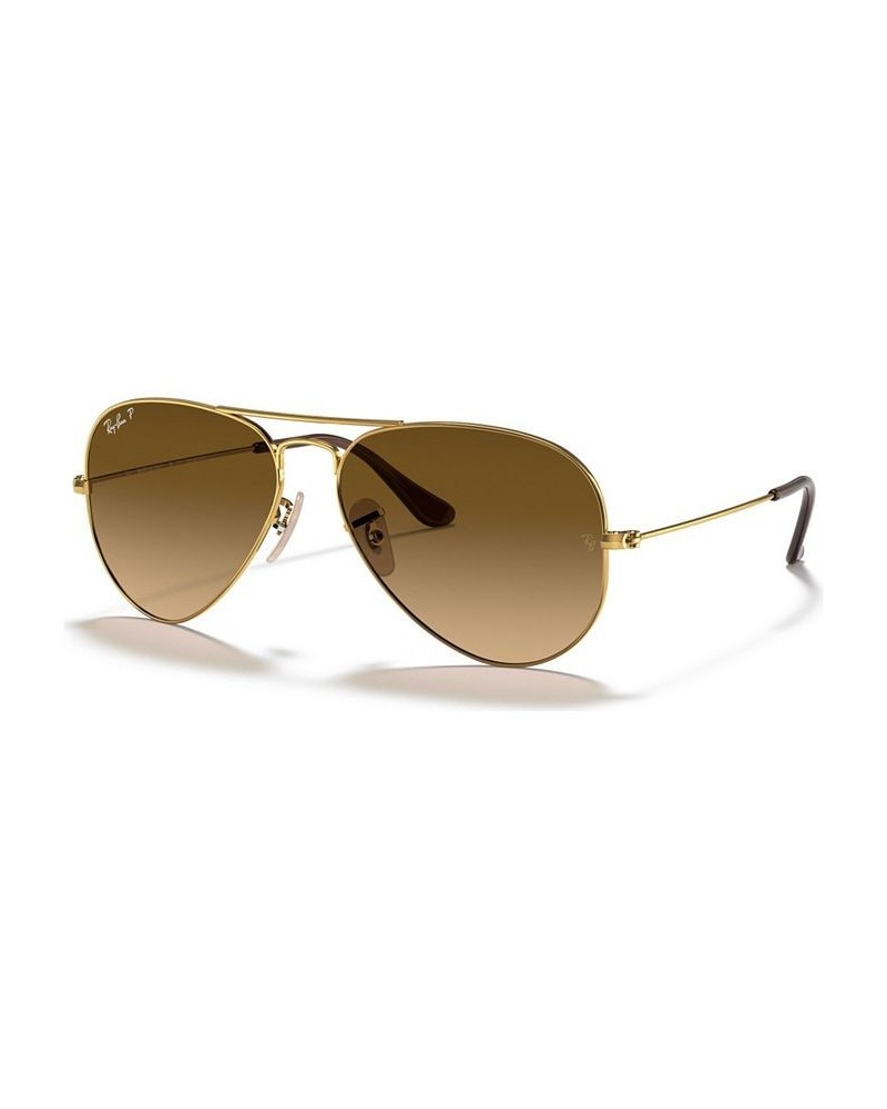 Polarized Sunglasses RB3025 AVIATOR CLASSIC GOLD MATTE/BROWN POLAR $21.30 Unisex