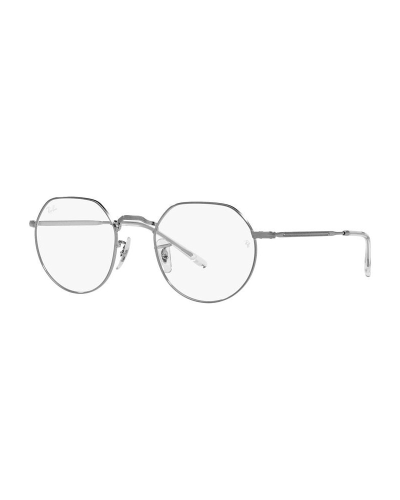 RB6465 Jack Unisex Irregular Eyeglasses Gunmetal $17.90 Unisex