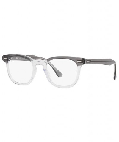 RB5398 HAWKEYE Unisex Square Eyeglasses Blue on Trasparent $39.38 Unisex