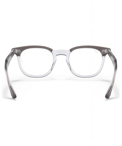 RB5398 HAWKEYE Unisex Square Eyeglasses Blue on Trasparent $39.38 Unisex