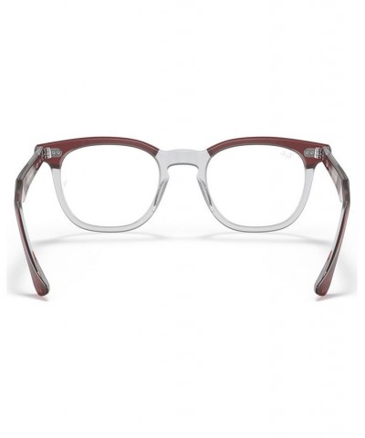 RB5398 HAWKEYE Unisex Square Eyeglasses Blue on Trasparent $39.38 Unisex