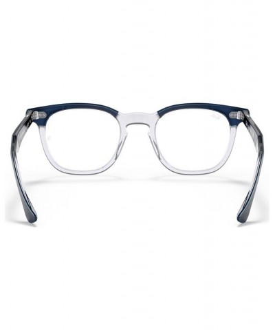 RB5398 HAWKEYE Unisex Square Eyeglasses Blue on Trasparent $39.38 Unisex