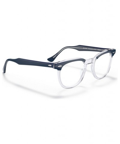 RB5398 HAWKEYE Unisex Square Eyeglasses Blue on Trasparent $39.38 Unisex