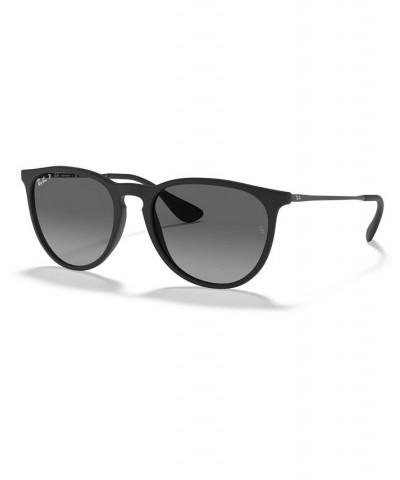 Unisex Polarized Low Bridge Fit Sunglasses RB4171F 54 Rubber Black $33.25 Unisex