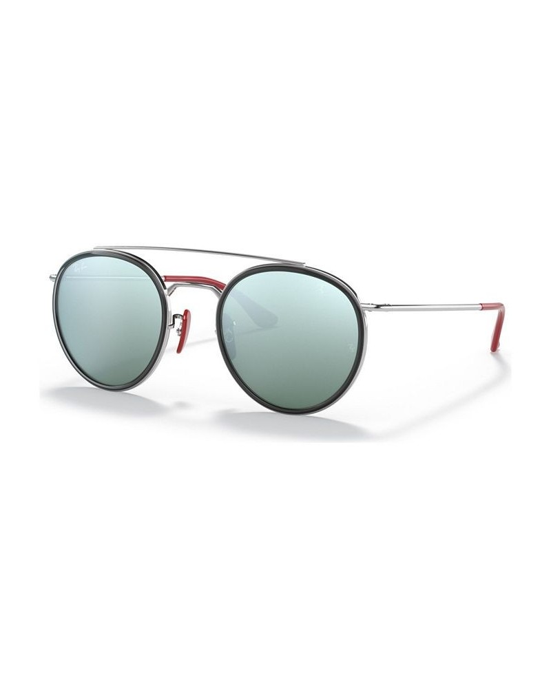 Men's Sunglasses RB3647M Scuderia Ferrari Collection 51 SILVER/LIGHT GREEN MIRROR SILVER $39.00 Mens