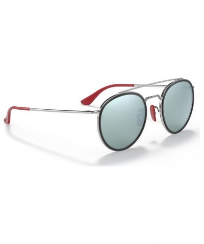 Men's Sunglasses RB3647M Scuderia Ferrari Collection 51 SILVER/LIGHT GREEN MIRROR SILVER $39.00 Mens