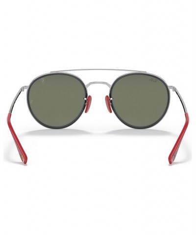 Men's Sunglasses RB3647M Scuderia Ferrari Collection 51 SILVER/LIGHT GREEN MIRROR SILVER $39.00 Mens