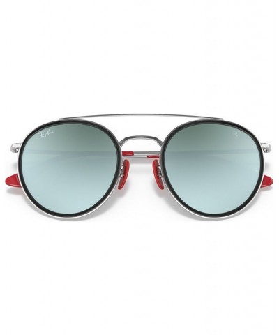 Men's Sunglasses RB3647M Scuderia Ferrari Collection 51 SILVER/LIGHT GREEN MIRROR SILVER $39.00 Mens