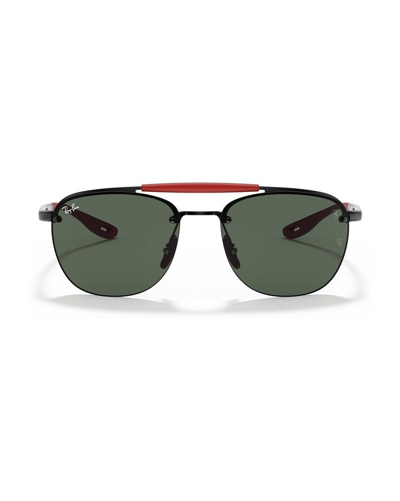 Men's Sunglasses RB3662M Scuderia Ferrari Collection 59 BLACK/DARK GREEN $37.44 Mens