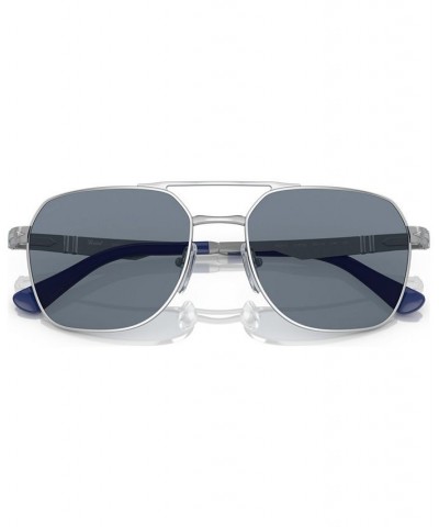 Unisex Sunglasses 0PO1004S5185655W Silver-Tone $36.30 Unisex