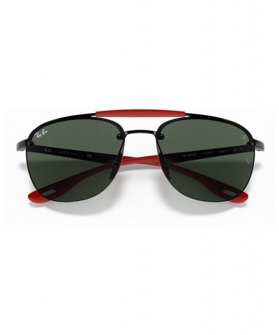 Men's Sunglasses RB3662M Scuderia Ferrari Collection 59 BLACK/DARK GREEN $37.44 Mens