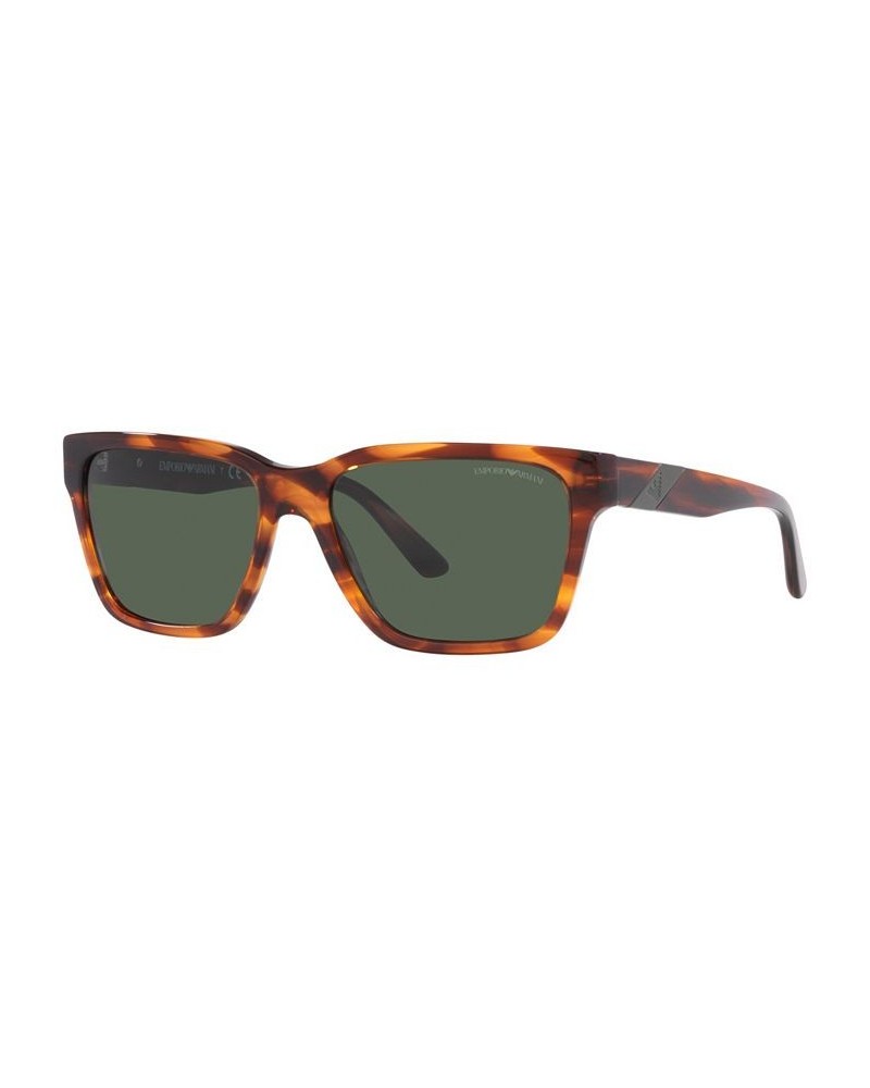 Men's Sunglasses EA4177 57 Shiny Black $44.40 Mens