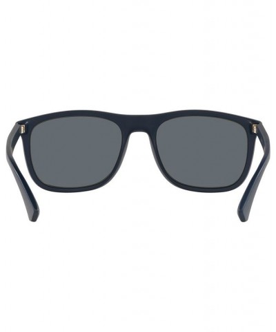 Sunglasses EA4158 57 MATTE BLUE/DARK GREY AR BLUE EXTERNAL $62.35 Unisex