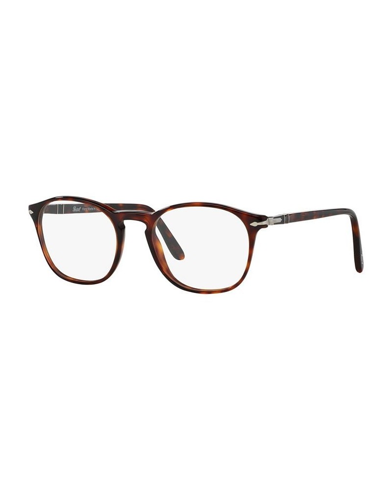 PO3007V Men's Square Eyeglasses Havana $68.25 Mens