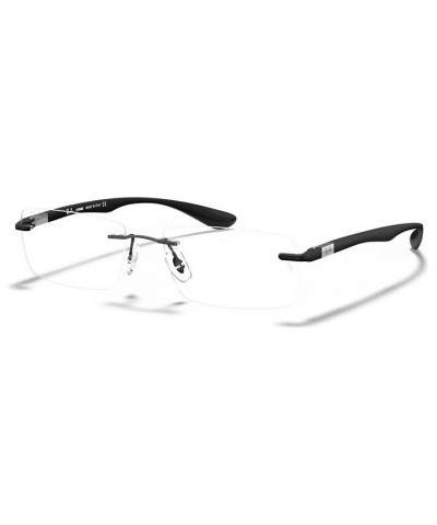 RX8724 Unisex Rectangle Eyeglasses Dark Gray $31.92 Unisex