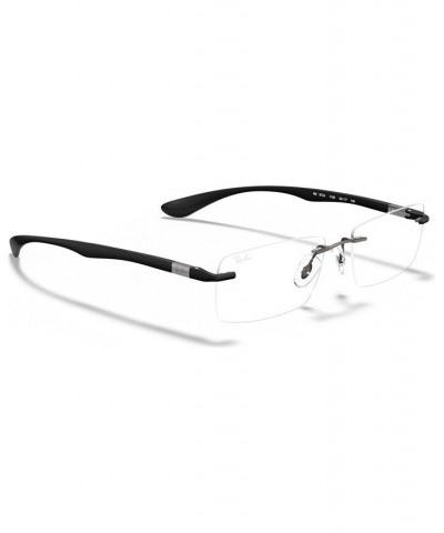 RX8724 Unisex Rectangle Eyeglasses Dark Gray $31.92 Unisex