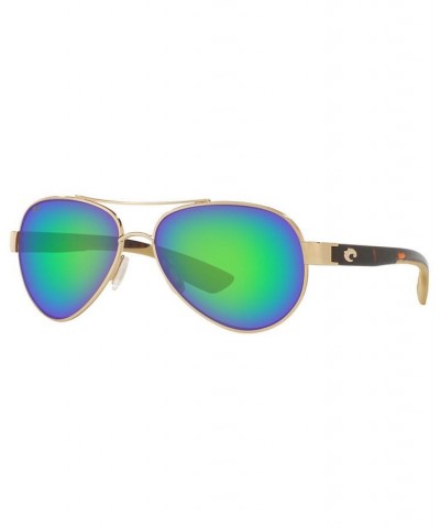 Women's Loreto Polarized Sunglasses 6S000172 64 ROSE GOLD/GREEN MIR 580P $29.40 Womens