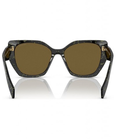 Women's Sunglasses PR 19ZS55-X Black/Yellow Marble $68.85 Womens